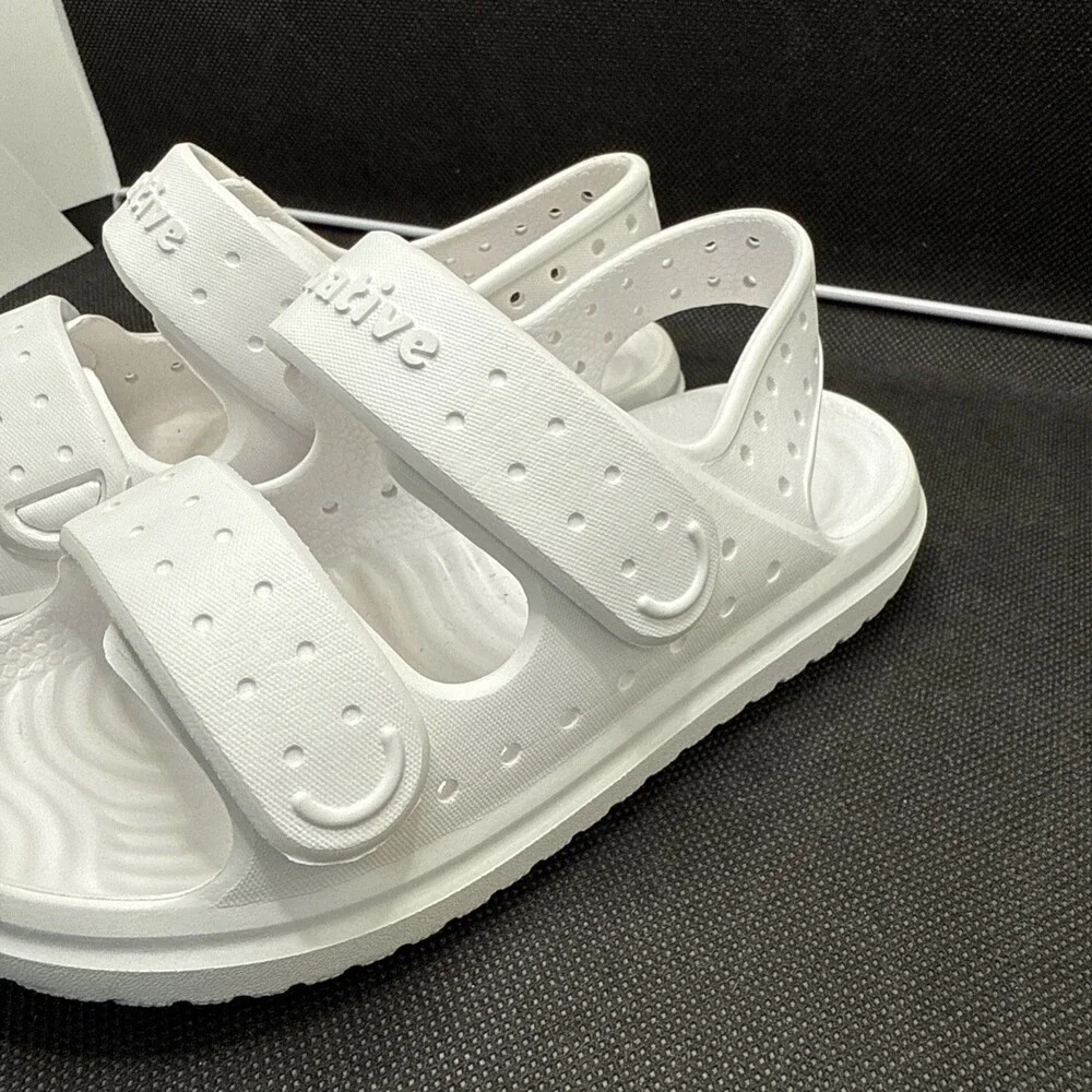 Native Shoes Chase Sandals Kids US 10 White Sugarlite Adjustable Strap UZB42 - Picture 9 of 15